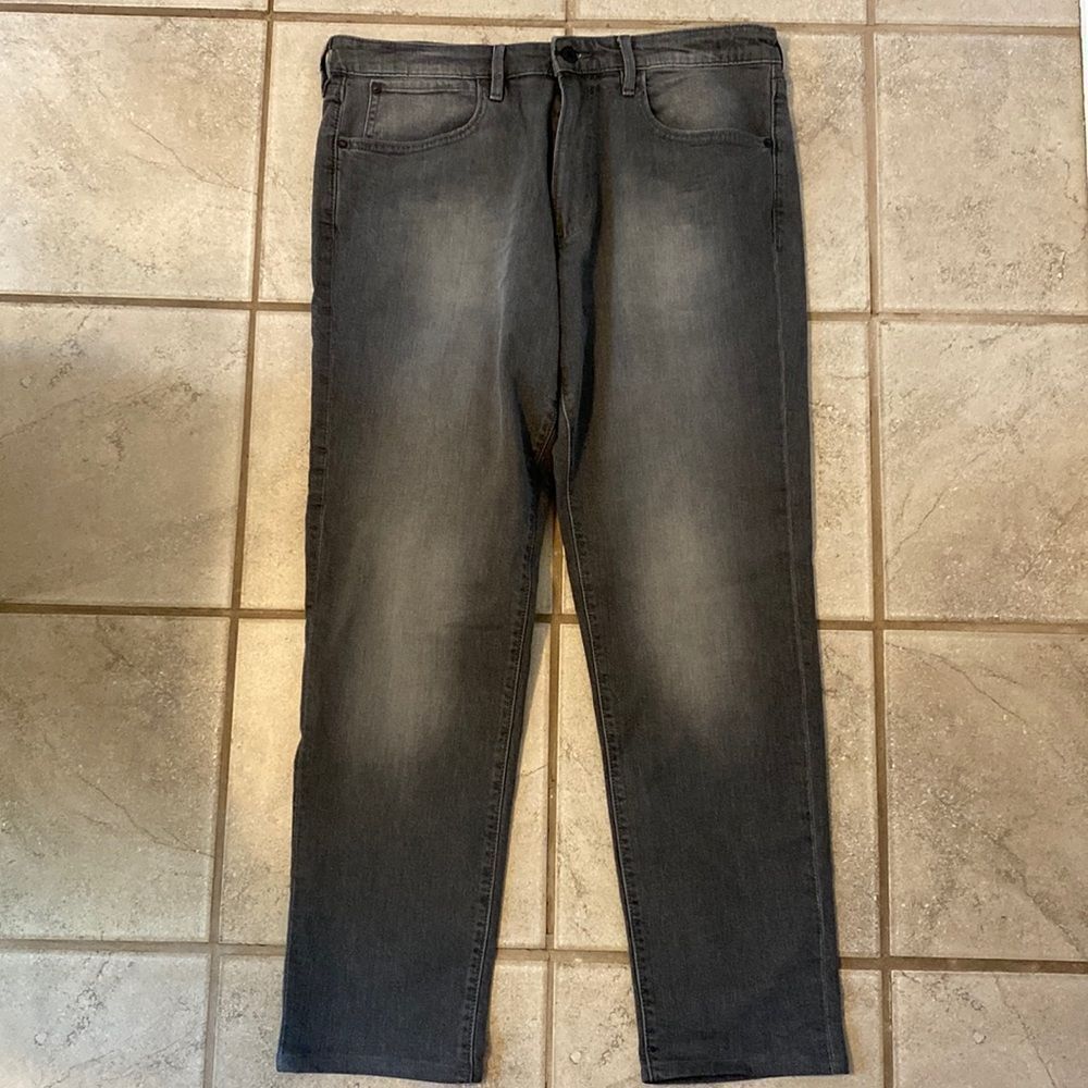 Bonobos 34/34 Straight Denim Jeans Grey Wash Belt Loops